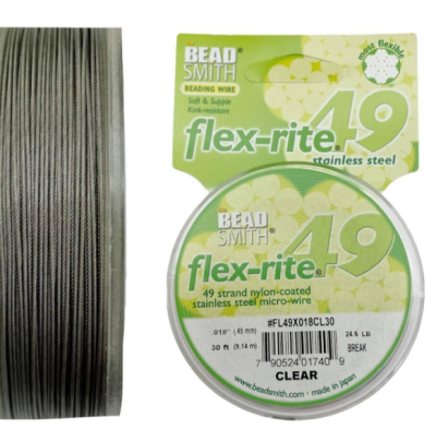 Тросик ювелирный, СЕРЕБРО 0.45, Flex-rite 49, катушка