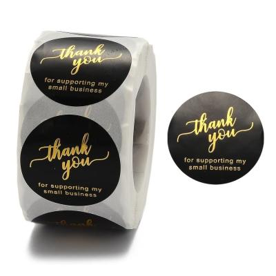 Наклейки "Thank you" черные, рулон