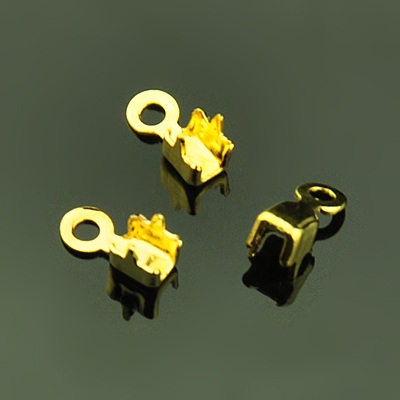 Концевик, золотистый, 7x4 мм, в/д 3.8 мм, 10 шт, 0.5.Е1