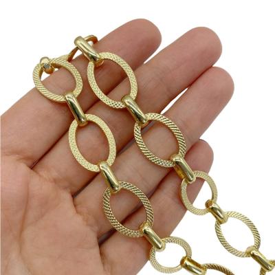 Цепь Плоский овал, золотистая, 50 см, ЦК.3
