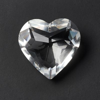 Подвеска Сердце стеклянное Граненое, 44x45.5 мм, СС.02