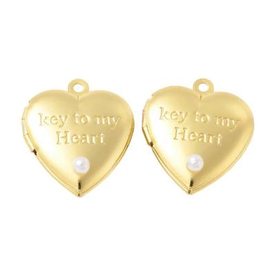 Подвеска Медальон Сердце, Key to My Heart, 22.5x19.5 мм, 29.37