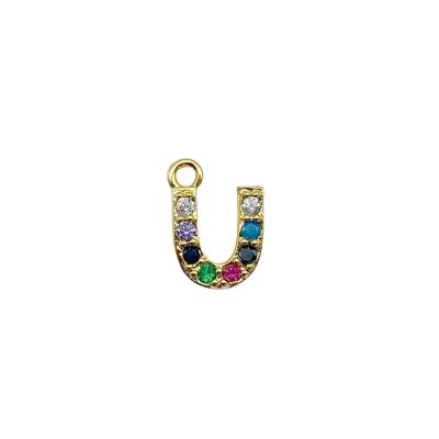 Подвеска Буква "U", золотистая, 10х6 мм, 12.34