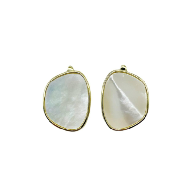Швензы Лепесток перламутр, золотистый, 14.12