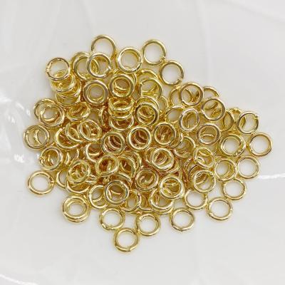 Колечко неразъемное, золотистое, 5х1 мм, 10 шт 0.8.С4