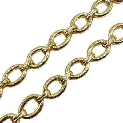 Цепь Бублик с засечкой, золотистая, 50 см