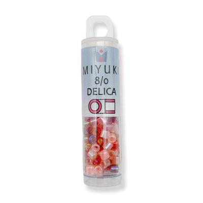 Бисер японский MIYUKI DELICA MIX STRAWBERRY 8/0, 6.8 г туба, 3.1.1.3