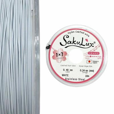 Тросик ювелирный SakuLux 7, цвет Белый, 0.40, катушка 10 м