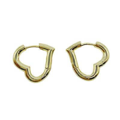 Серьги Сердечки Конго, золотистые, 20 мм, 13.16