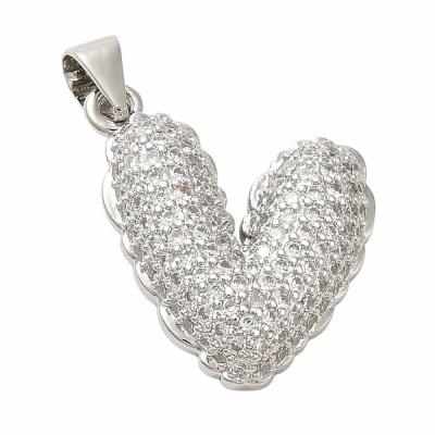 Подвеска сердце, серебристый 20x18 мм, 1.12