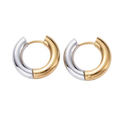 Серьги Конго Биколор сталь 19х4 мм, 13.11