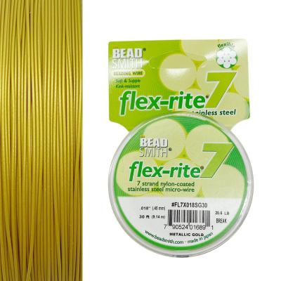 Тросик ювелирный Flex-rite 7, цвет ЗОЛОТО, 0.45, катушка 9 м