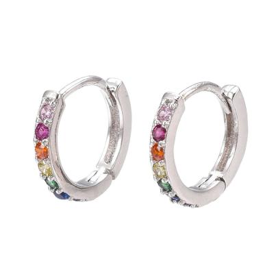 Серьги Конго Дорожка мини 14х2.5 мм, серебристые, 13.56