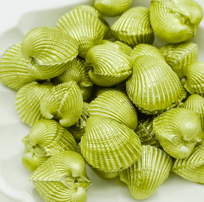 Бусина Ракушка, зеленый, 18-25 мм, 5 шт СТ.39