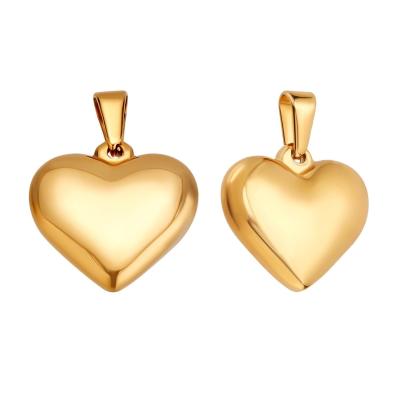 Подвеска Сердце золотистое, сталь, 20  мм, 0.ПС