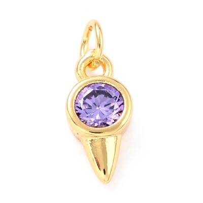 Подвеска Рожок Мини, фиолетовый, 11х5 мм, 19.М.С4
