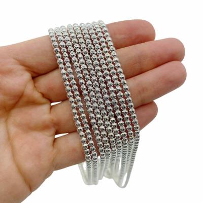 Гематит серебристый, шар, 3 мм, нить 39 см А1.23