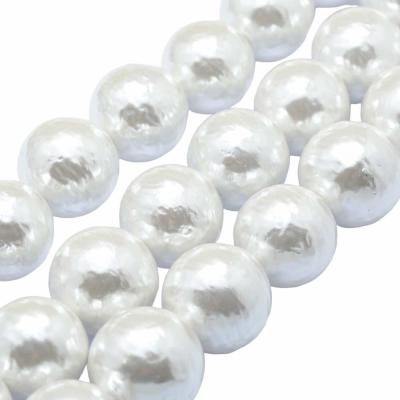 Жемчуг Shell Pearl, белый, 10 мм, нить 40 см