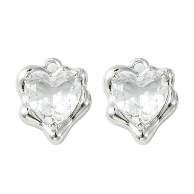 Подвеска Сердце, серебристое, 16.5x6.5 мм, М.0