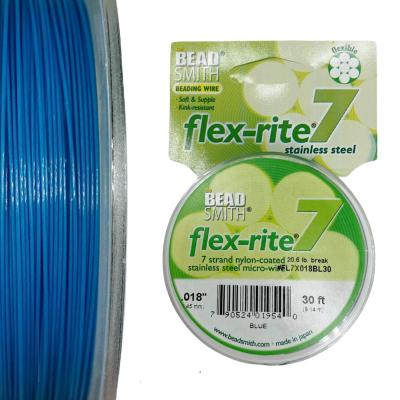 Тросик ювелирный, СИНИЙ, 0.45 Flexrite 7, катушка, СТ.А3