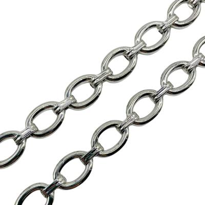 Цепь Бублик с засечкой, серебристая, 50 см
