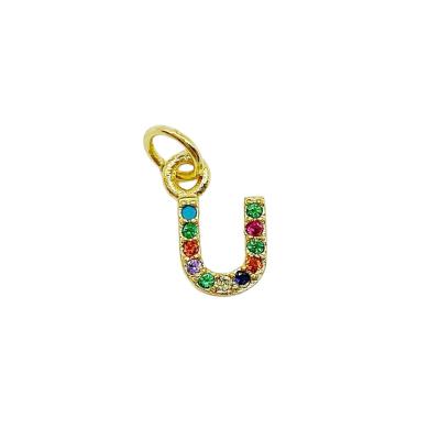 Подвеска Буква "U", золотистая, 9х6 мм, 12.52