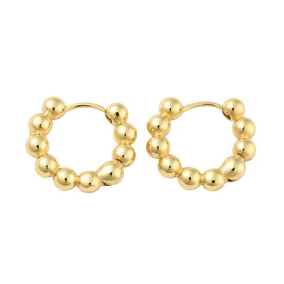 Серьги Конго Шарики 20х22, золотистый, 13.75