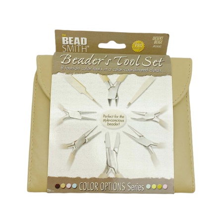 Набор инструментов BeadSmith для бижутерии в чехле бежевый