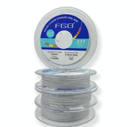 Тросик ювелирный, СЕРЕБРО, 0.3 FGB XY 7, катушка