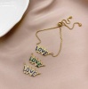 Коннектор подвеска Love синий, 12х25 мм