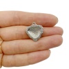 Подвеска Сердце, прозрачное, серебристое, 22х20 мм, 27.48