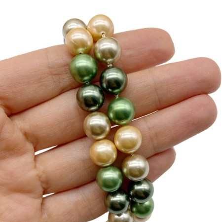 Жемчуг Shell Pearl, микс, 10 мм, нить 16 см СТ.16