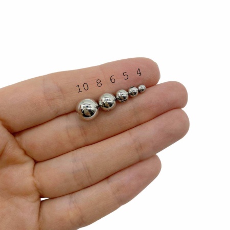 Бусина спейсер Шар 5 мм платина, 0.1.F3