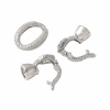 Замок Овальный с карабинами Змея, рифленый, серебристый, малый, 0.3.А5