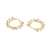 Серьги Конго Шарики мини 13x16 мм, золотистые, 13.36