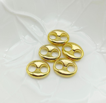 Коннектор Кофе, золотистый, 15х10 мм