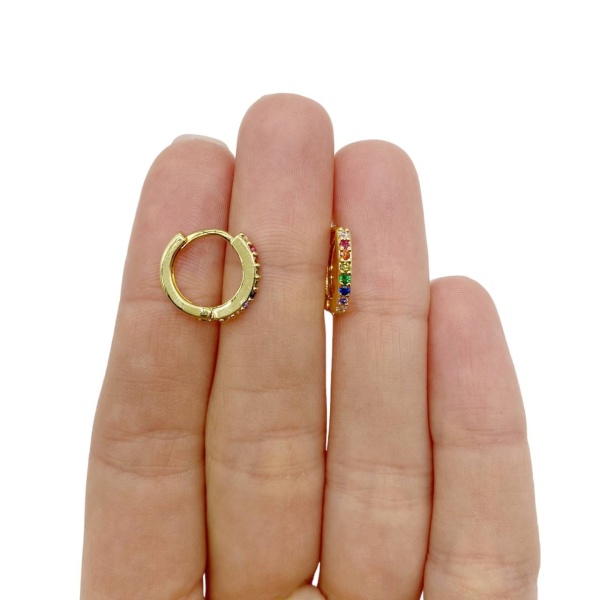 Серьги Конго Дорожка мини 14х2.5 мм, золотистые, 13.55