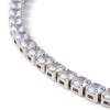 Ожерелье  с фианитами Теннис, цвет платина