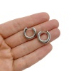 Серьги Конго 18х4 мм, серебристые, 13.54