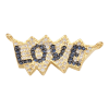 Коннектор подвеска Love синий, 12х25 мм