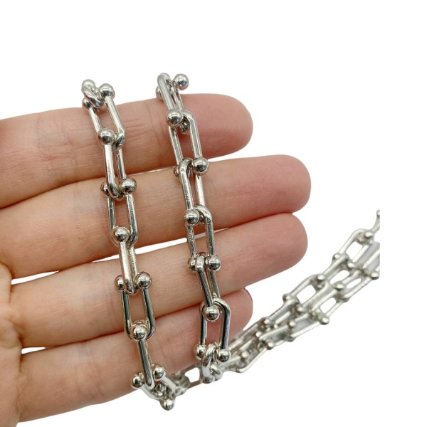 Цепь Тиффани серебристая, 15х10 мм, 50 см