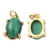 Подвеска Малахит, золотистый 10x7 мм, 10.33