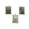Подвеска Лабрадорит прямоугольный, 16х10 мм