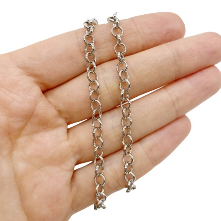 Цепь Ролло 5 мм, серебристая, 50 см