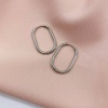 Серьги Конго, овальные сталь, 23х16 мм