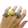 Кольцо фактурное шарики, серебристое, СТ.32