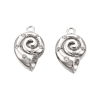 Подвеска Аммонит, серебристая 15x9 мм, 28.210