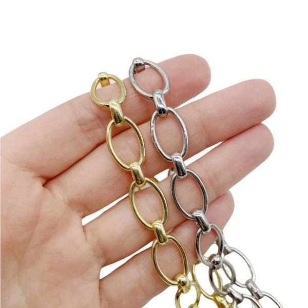 Цепь серебристая, 18х12 мм, 50 см, ЦК.6