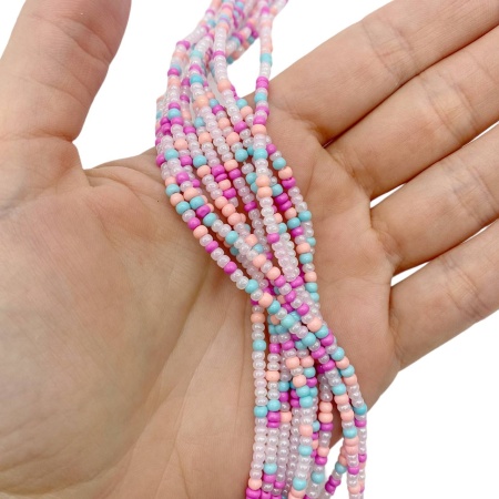 Бисер Микс Барби, 2х3 мм, нить 40 см