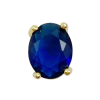 Коннектор Кристалл овальный, синий, 10х8 мм, 23.35